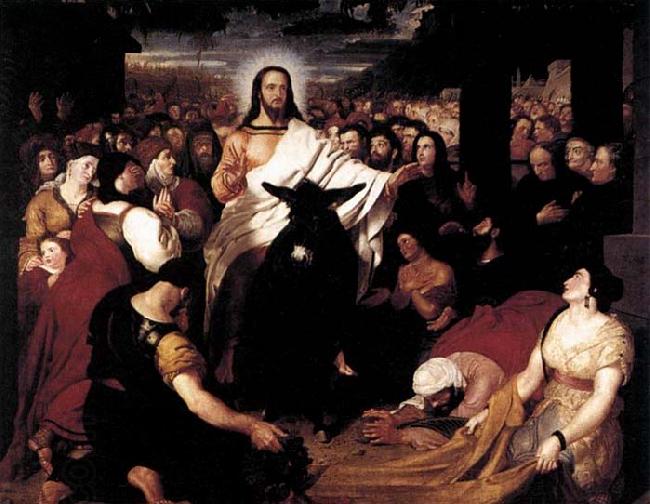 Benjamin Robert Haydon Christ-s Entry into Jerusalem oil painting picture
